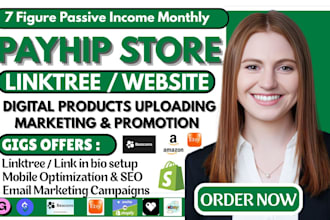 build payhip store, payhip website, linktree, payhip online digital product