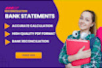 reconcile bank statement PDF to editable format