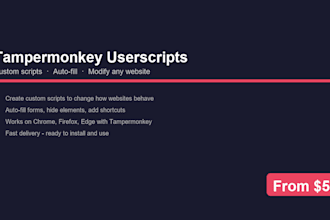 create a custom tampermonkey userscript for any website