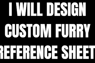 design furry reference sheet for your fursona