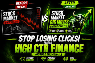 finance and stock market youtube thumbnail