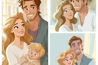 draw cartoon portrait in disney cartoon