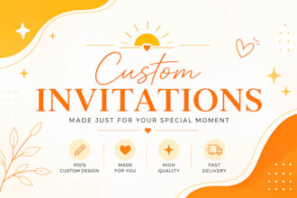 design a custom invitation for any event