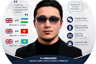 be your english to uzbek kyrgyz and kazakh translator