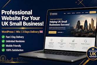 build a professional website for your UK small business in 3 days