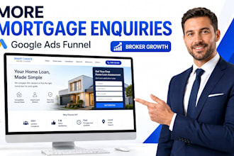 generate mortgage leads with google ads landing page funnel