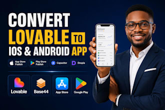 publish lovable ai base44 app lovable app to play store app store capacitor ios