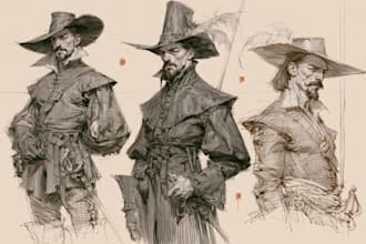 draw your custom dnd or rpg character illustration