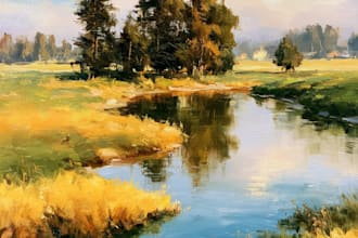 paint a custom landscape and portrait oil painting on canvas