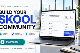 setup your skool community with courses branding and automation