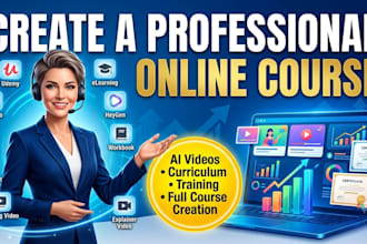 create elearning video, training course, curriculum and ai course content