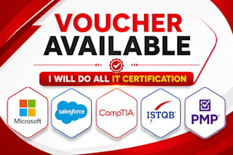 provide microsoft, salesforce, comptia, istqb,pmp certificat