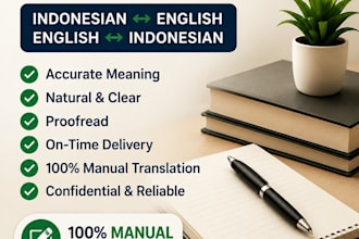translate indonesian and english professionally