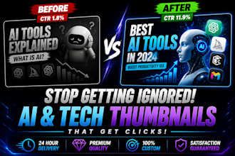 make ai and tech youtube thumbnail