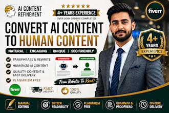 rewrite and humanize ai generated content
