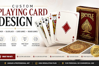 design custom playing cards poker deck card game and card box