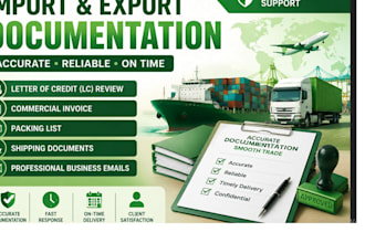 prepare import export documents and review lc documents