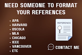 format apa, harvard, and oscola references citations for your research