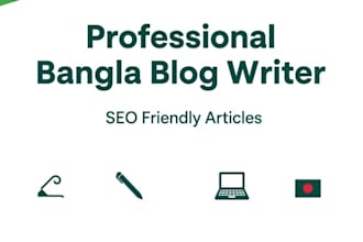 write SEO optimized bangla article and blog post
