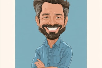 make a group cartoon caricature for a corporate or business