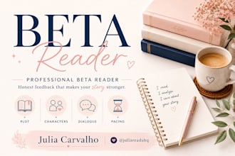 beta read your book and provide honest, detailed feedback