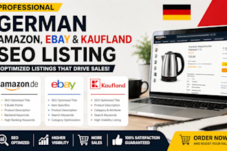 do german amazon product SEO listing, german ebay listing, kaufland listing