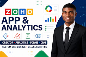setup zoho creator, zoho analytics, zoho forms, zoho crm, deluge scripting