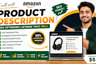 write SEO friendly amzon product