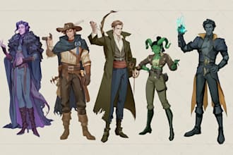 draw dnd character art fantasy art, dnd character commission art