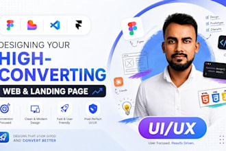 do figma website, landing page uiux design and development
