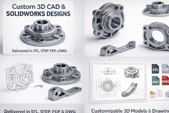 reverse engineering, 3d cad design, stl to step conversion, scan to cad drawing