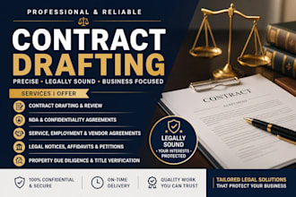 draft contracts review agreements legal notices and property due diligence
