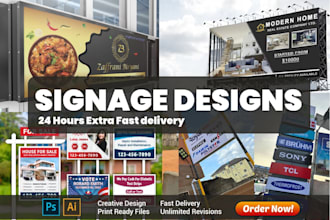 do professional signage design, shop front, window graphic and signboard design