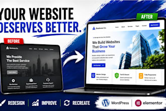 redesign, improve, or recreate your existing wordpress website