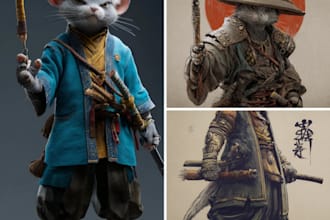 design original character concept art for your creative