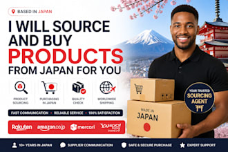 source and buy products from japan for you