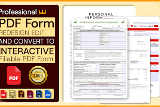 create professional editable pdf, fillable PDF, interactive fillable form
