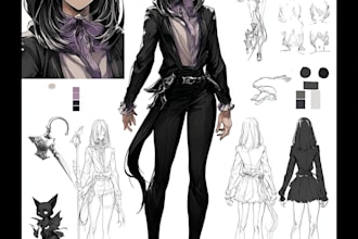create manga anime artwork for your characters stories