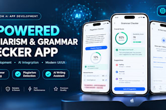 develop an ai powered saas plagiarism, grammar checker product