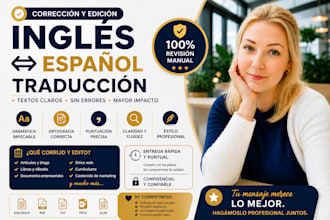 corrección profesional inglés to español