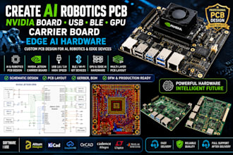 create ai robotics pcb, nvidia board usb ble GPU carrier board, edge ai hardware