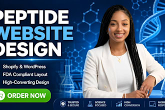 design peptide wordpress website fda compliant peptide website and peptide store