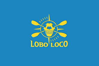 design lobo loco play pirate flag logo