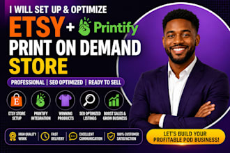 create and optimize your etsy printify print on demand store