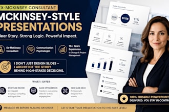 optimize storyline and powerpoint slides as ex mckinsey