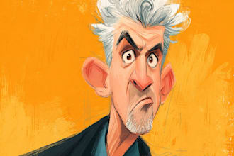 draw a funny cartoon caricature portrait caricature