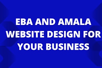 design simple eba and amala website for your food and culinary business