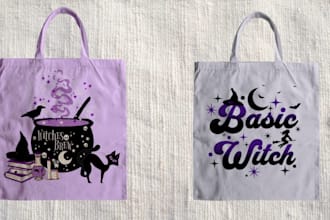 design custom tote bag design for personal or business use