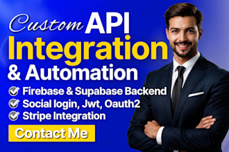 integrate social login, jwt, oauth2, stripe API supabase and firebase backend