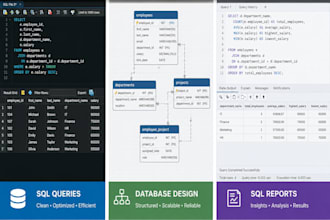 write sql queries, optimize databases and create reports